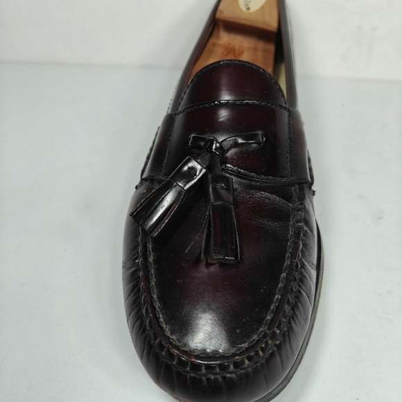 Cole Haan Men\'s Tassel Cordovan Burgundy Leather Loafers Pinch  03507 Size 8.5 D